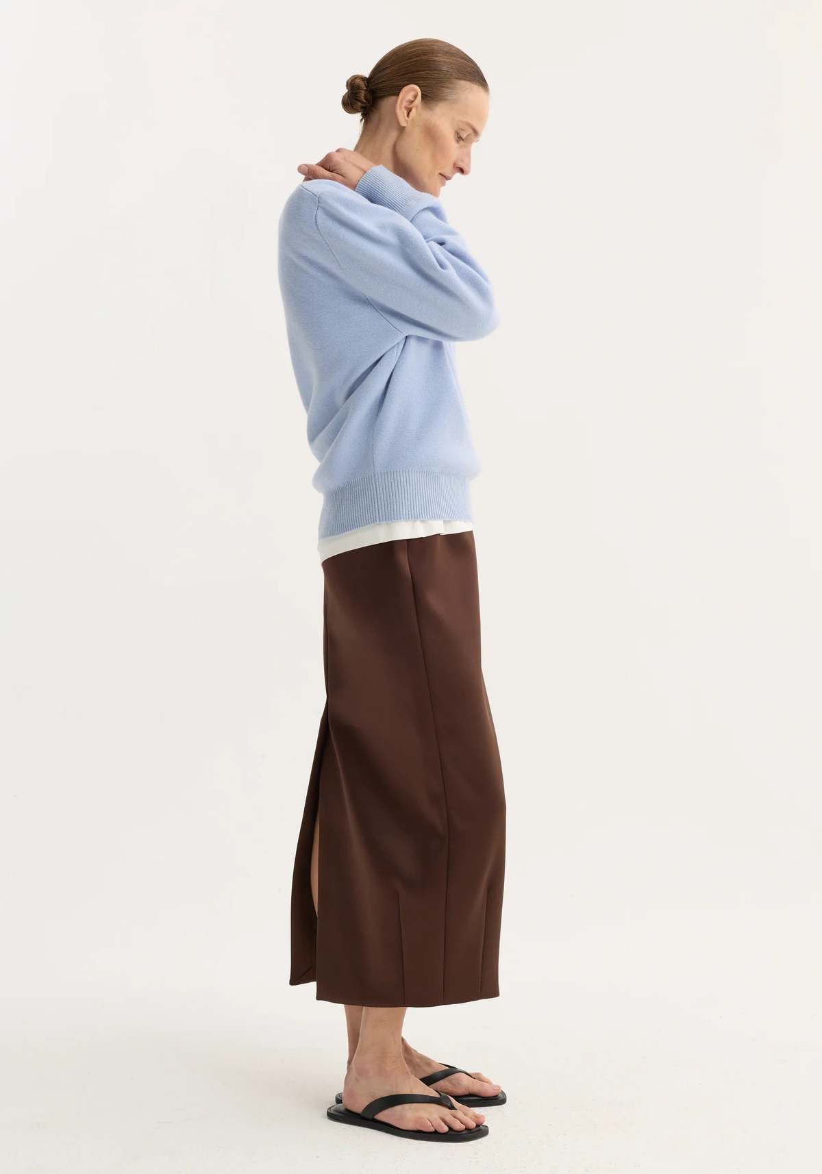 Róhe Balloon Column Skirt - Espresso - Image 2 of 4