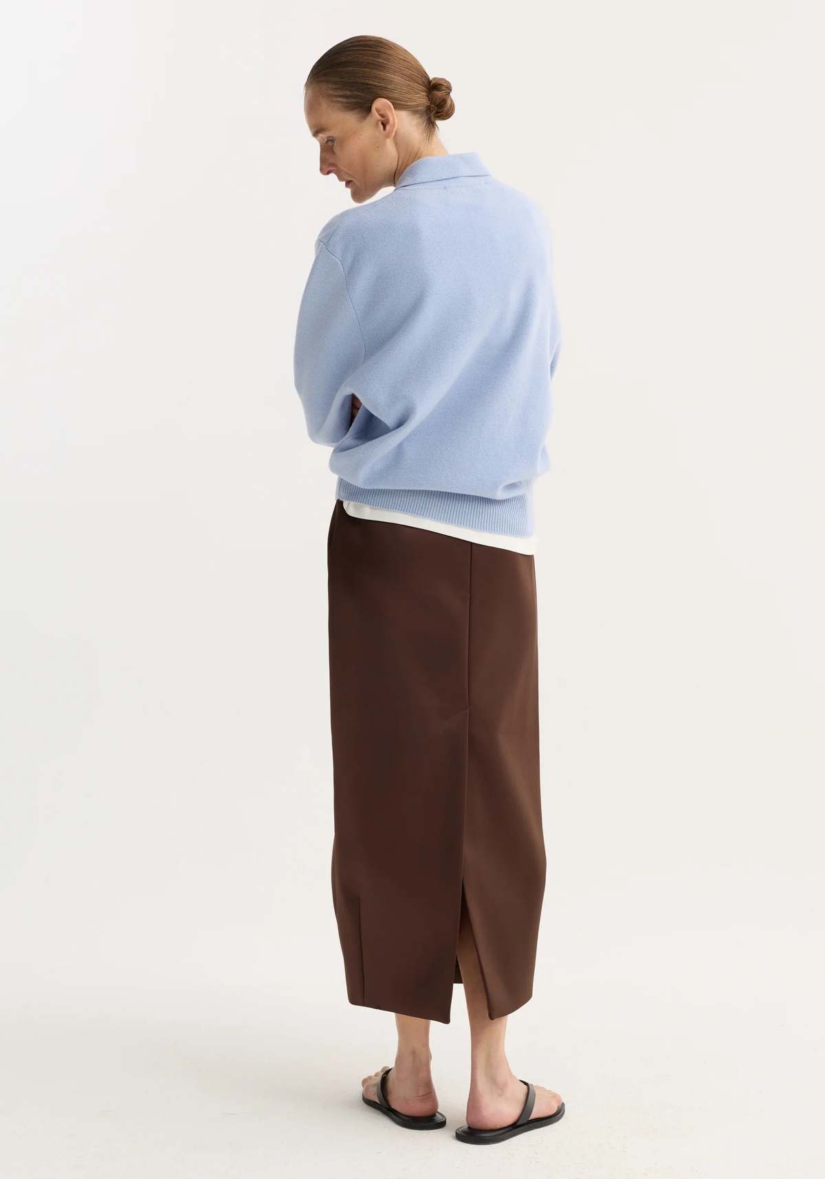 Róhe Balloon Column Skirt - Espresso - Image 3 of 4