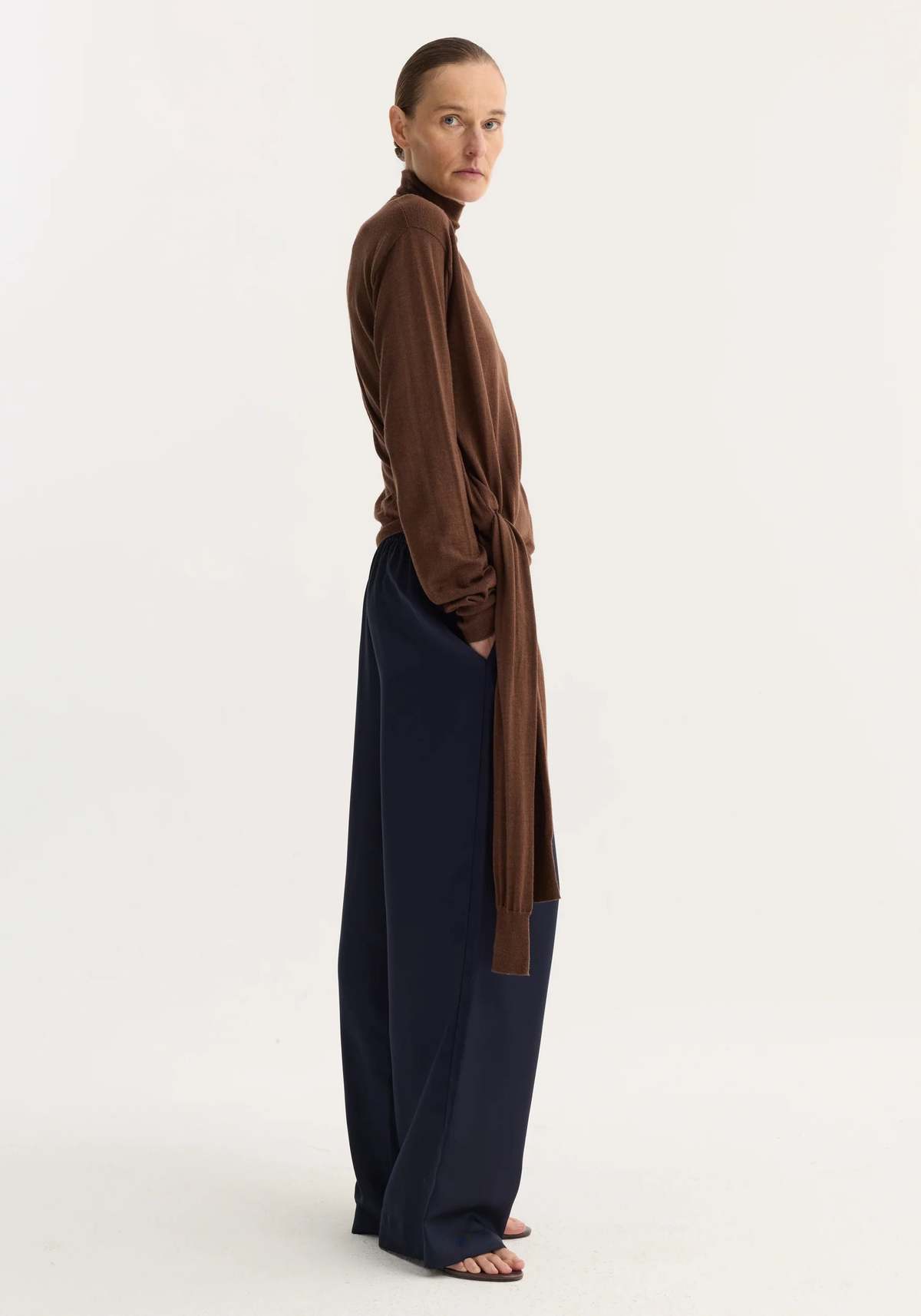 Róhe Wide Leg Silk Trousers - Image 3 of 4
