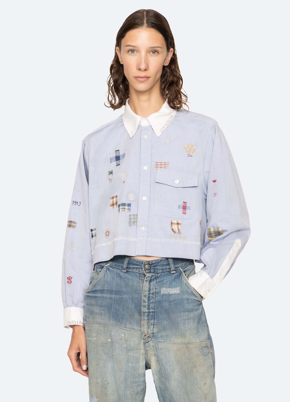 Sea NY Claira L/S Shirt - Blue - Image 1 of 8