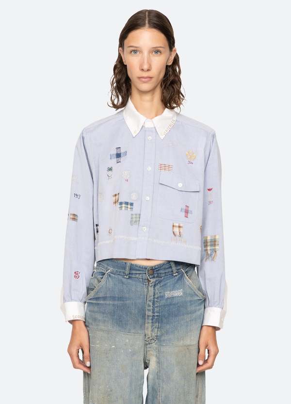 Sea NY Claira L/S Shirt - Blue