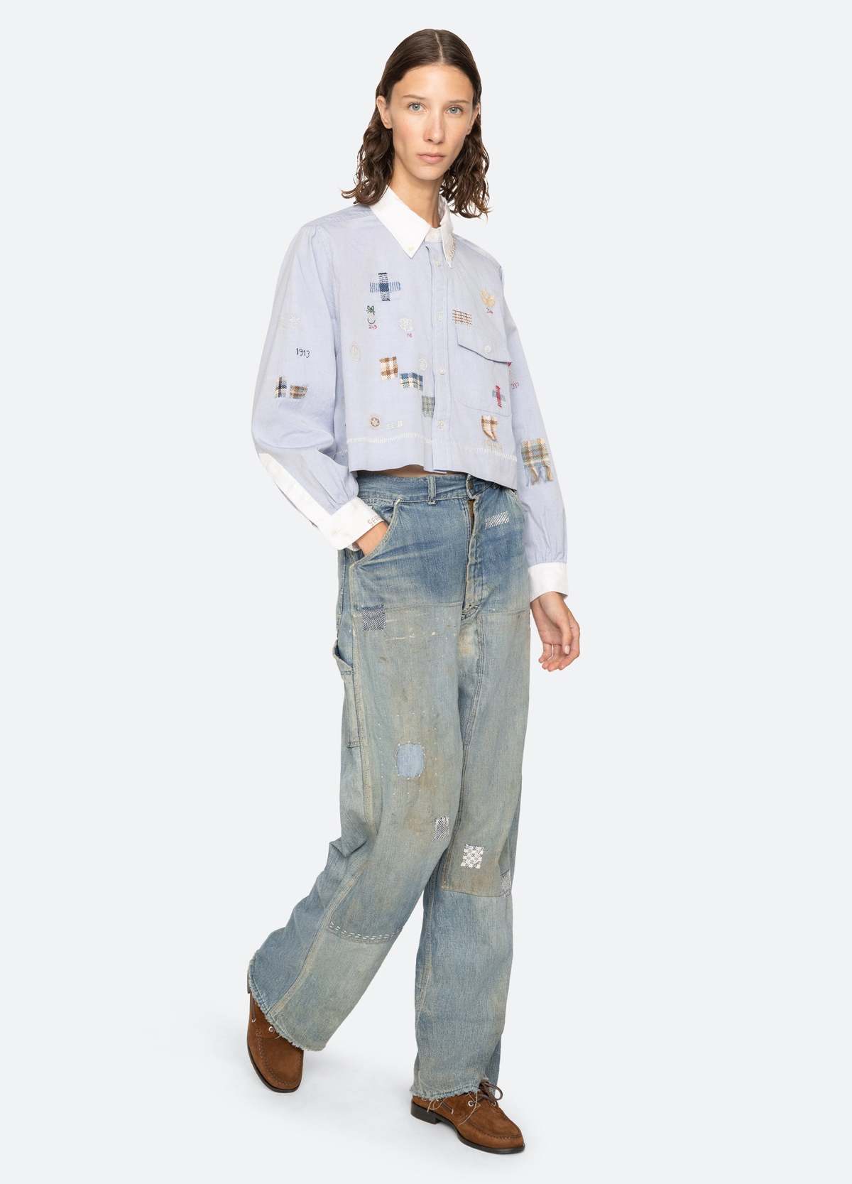 Sea NY Claira L/S Shirt - Blue - Image 8 of 8