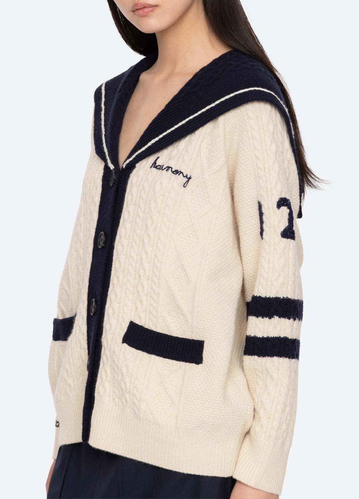 Sea NY Maren Cardigan - Cream - Image 6 of 7