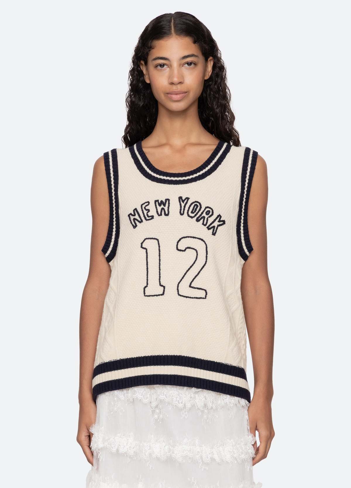 Sea NY Maren Vest - Cream - Image 2 of 7