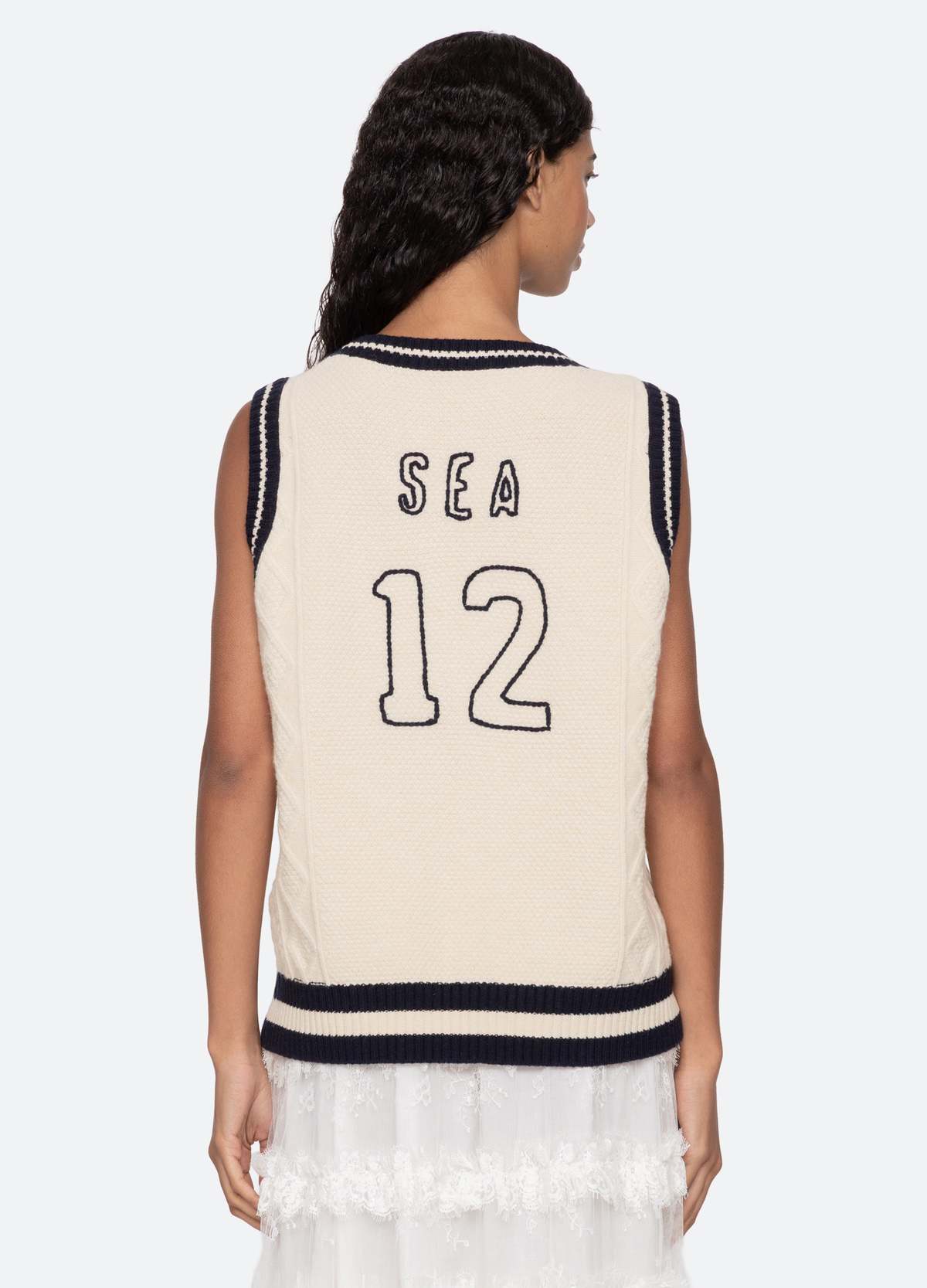Sea NY Maren Vest - Cream - Image 3 of 7