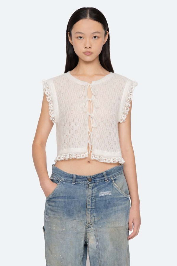 Sea NY Teagan Vest - Cream