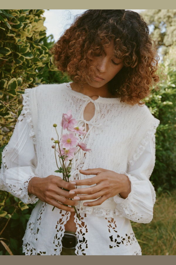 Sea NY Teagan Vest - Cream