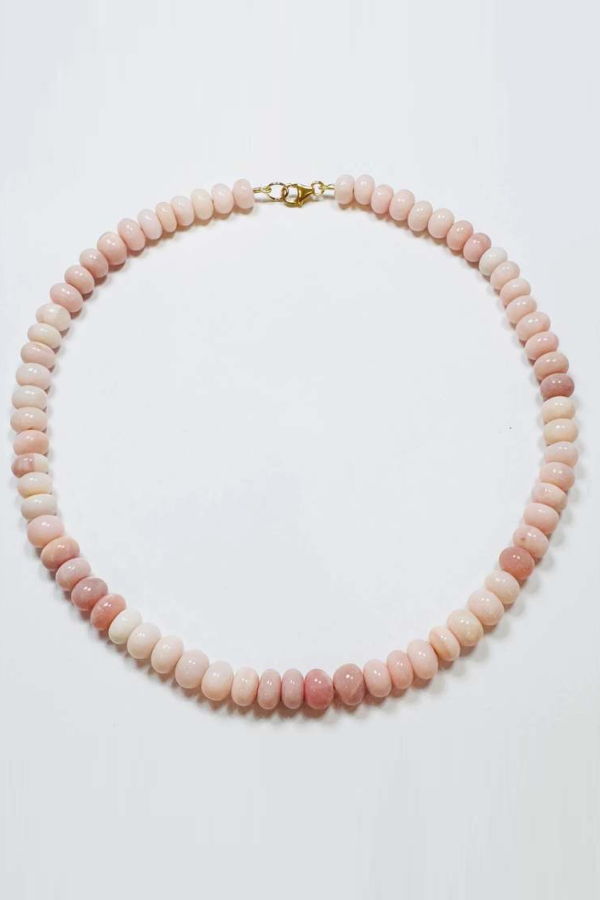 Theodosia Smooth Opal Candy Necklace - Pink