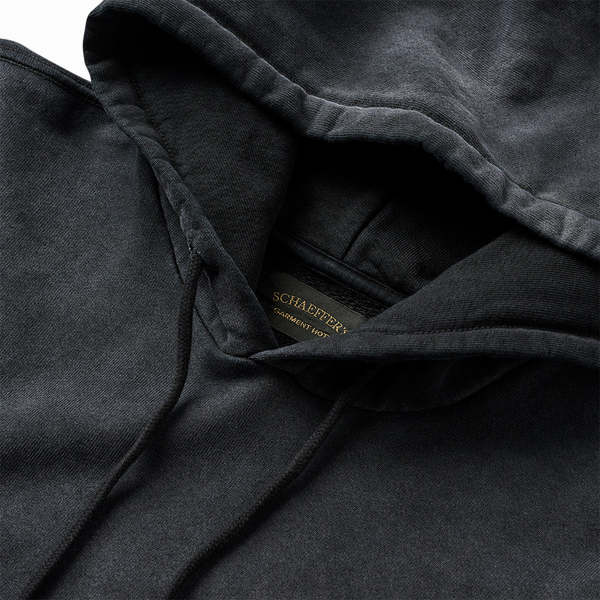 SCHAEFFER'S GARMENT HOTEL Distressed Black Hoodie