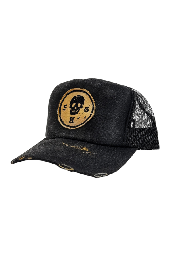 SCHAEFFER'S GARMENT HOTEL Logo Oil Stain Hat - Black