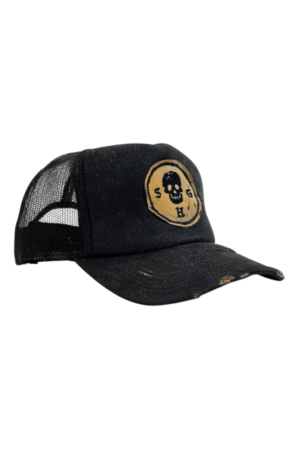 SCHAEFFER'S GARMENT HOTEL Logo Oil Stain Hat - Black