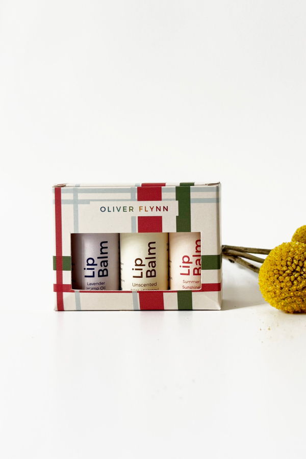 Oliver Flynn Holiday Lip Balm Trio Gift Set