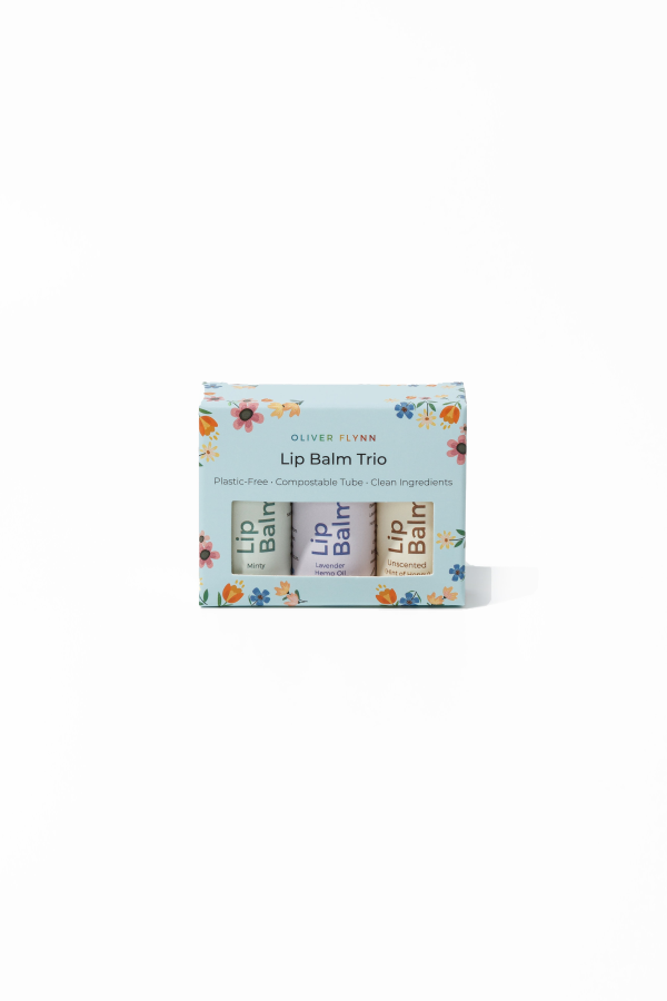 Oliver Flynn Natural Lip Balm Trio Gift Set