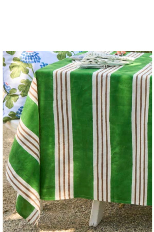 Carly Home Estancia Stripe Tablecloth