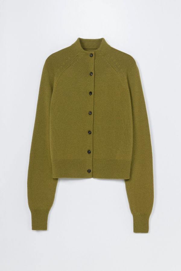 Cordera Merino Wool Perkins Cardigan - Woodbine