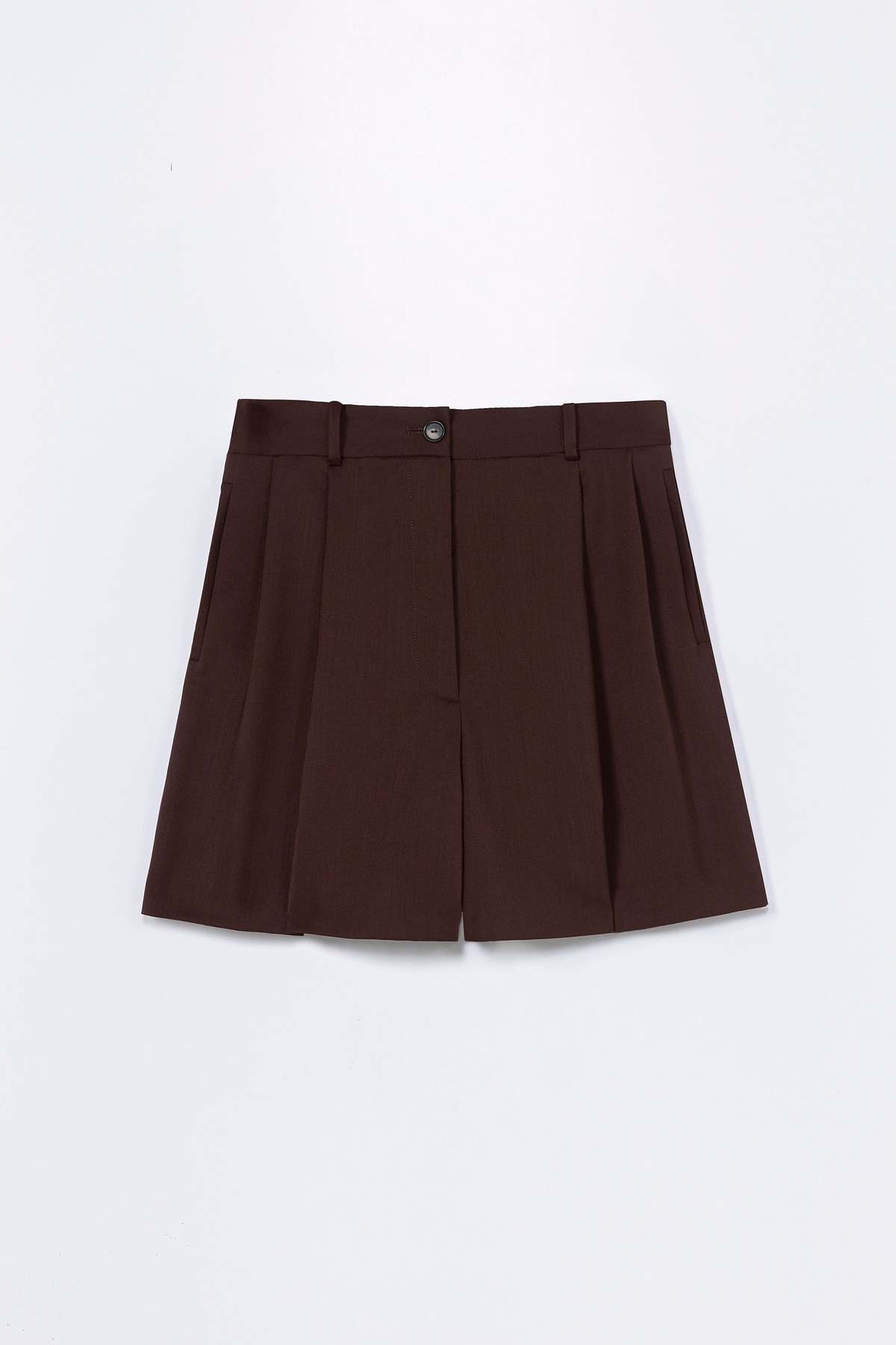 Cordera Tailored Bermuda Shorts - Burgundy - Image 1 of 5