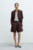 Cordera Tailored Bermuda Shorts - Burgundy - Thumbnail 2