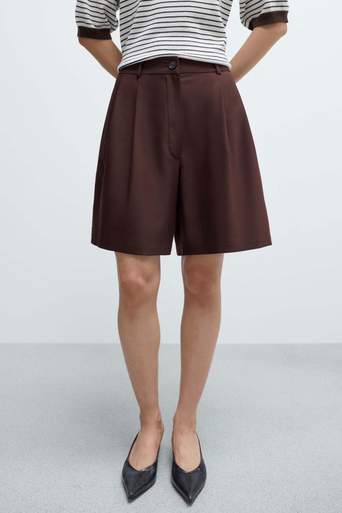 Cordera Tailored Bermuda Shorts - Burgundy - Image 5 of 5