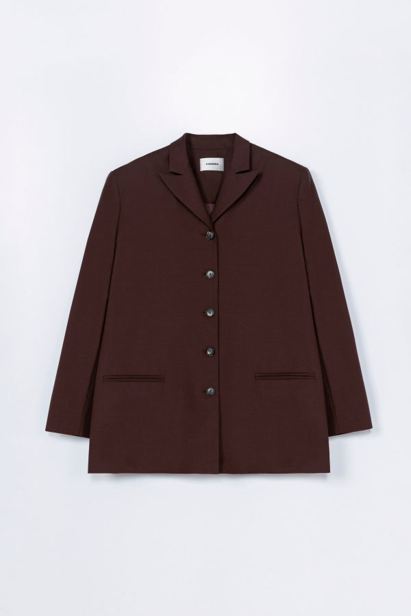 Cordera Tailored Blazer - Burgundy