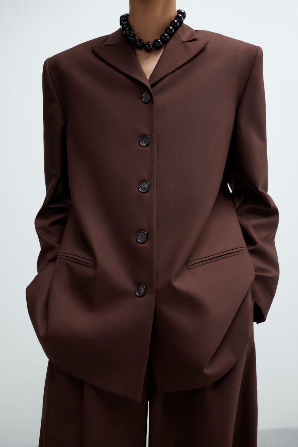 Cordera Tailored Blazer - Burgundy