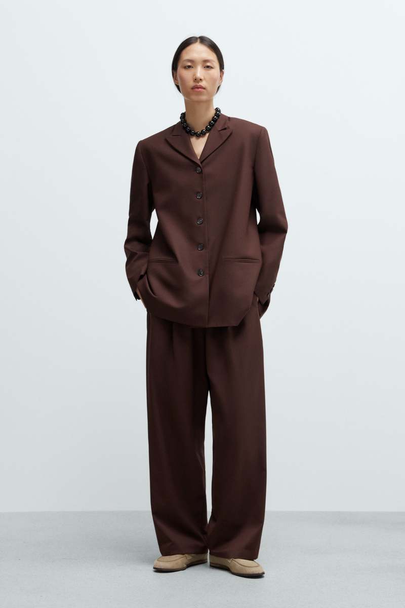 Cordera Tailored Blazer - Burgundy