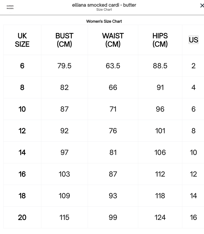 DAMSON MADDER Elliana Smocked Cardigan Top