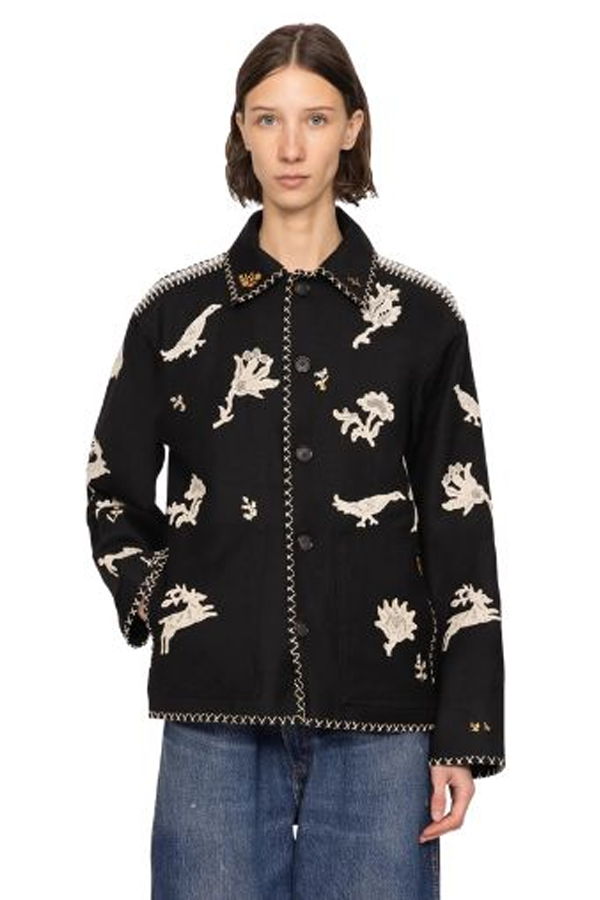 Sea NY Mika Appliqué Jacket - Black