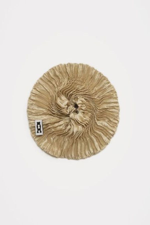AZUR Plisse Satin Silk Scrunchie