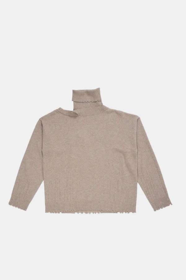 Uma Wang High Neck Top - Tan