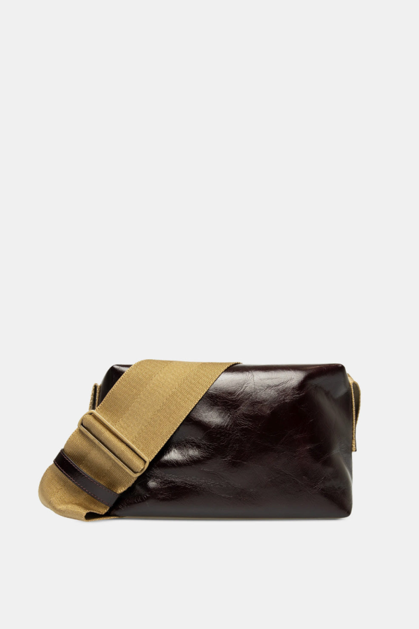 Uma Wang Medium Shoulder Bag - Wine/Mustard