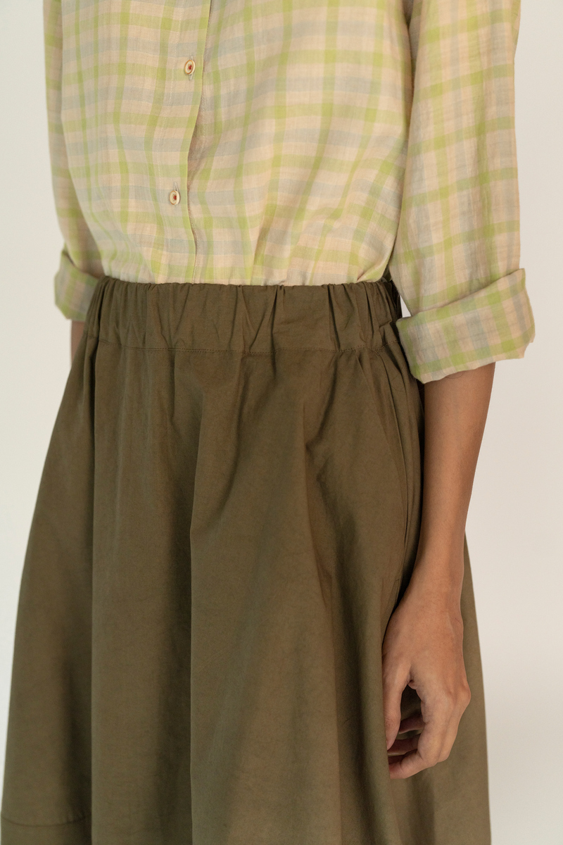 Runaway Bicycle Spot Skirt - Green
