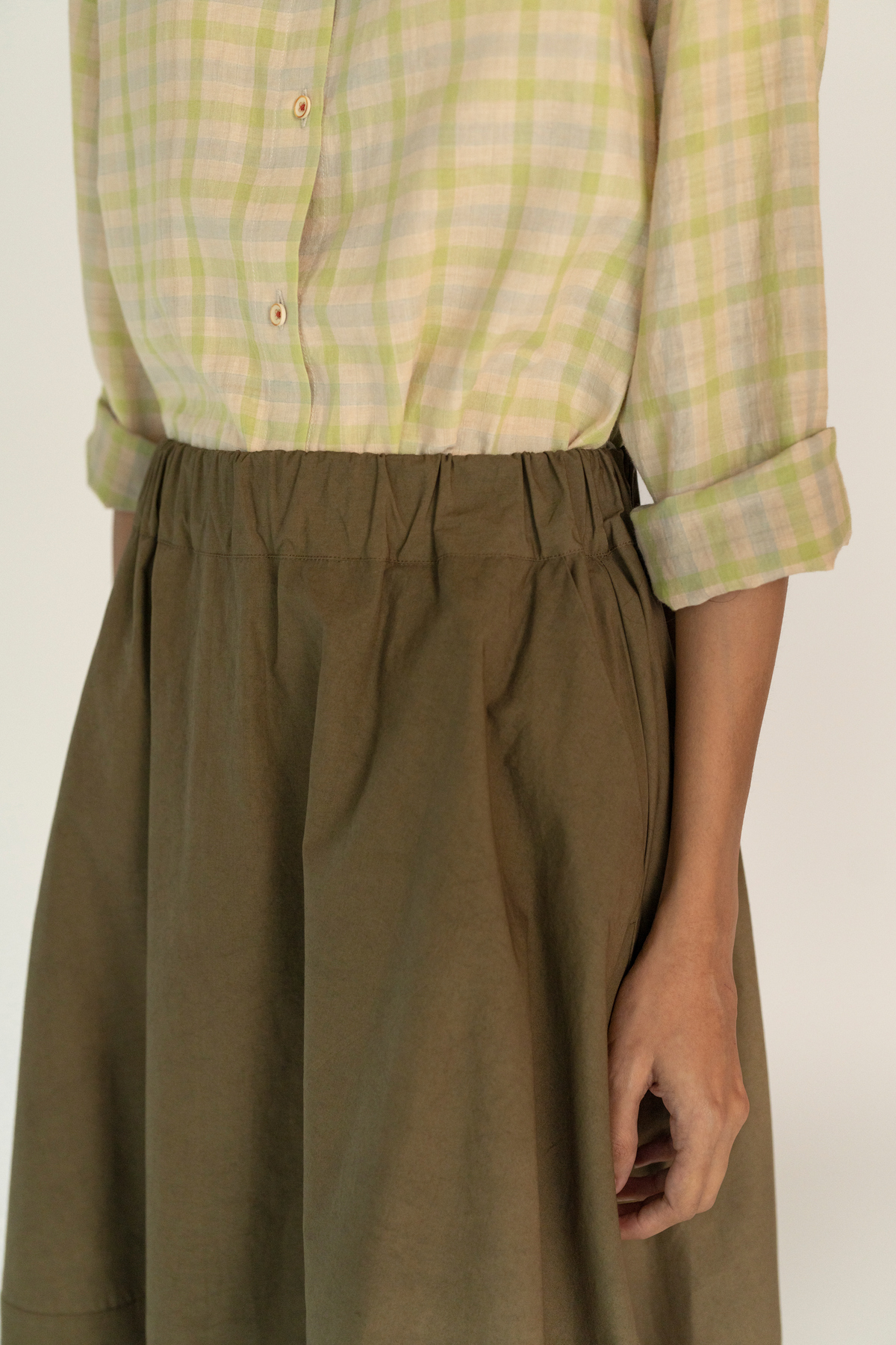 Runaway Bicycle Spot Skirt - Green - Image 4 of 4