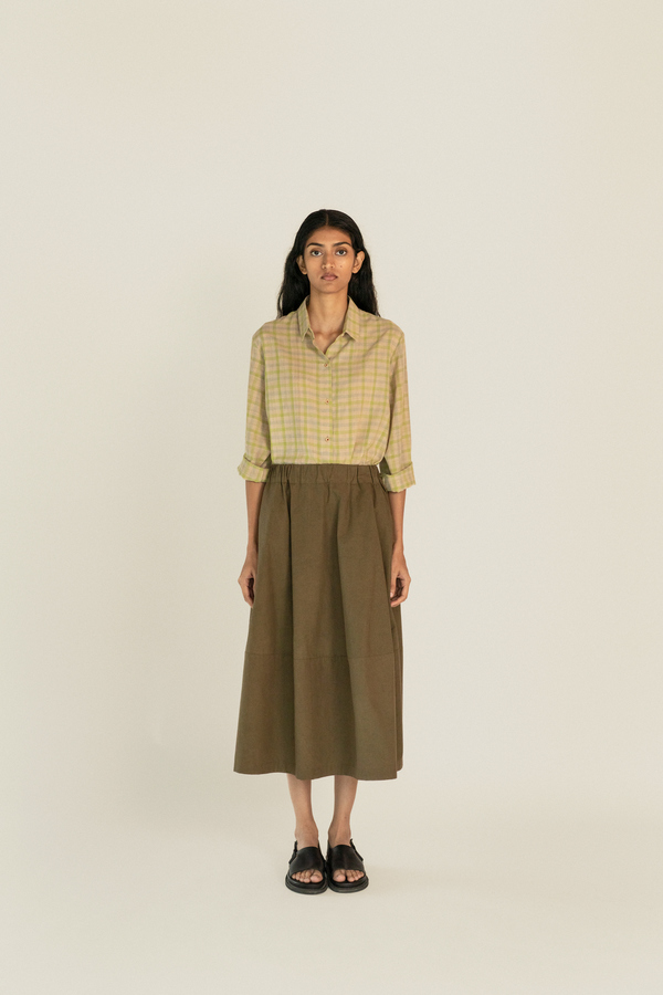 Runaway Bicycle Spot Skirt - Green