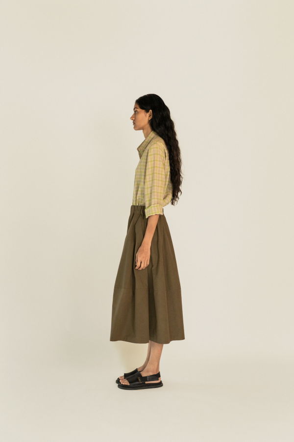 Runaway Bicycle Spot Skirt - Green