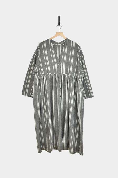 ICHI ANTIQUITES Dobby Stripe Dress - Pink/Natural | Garmentory