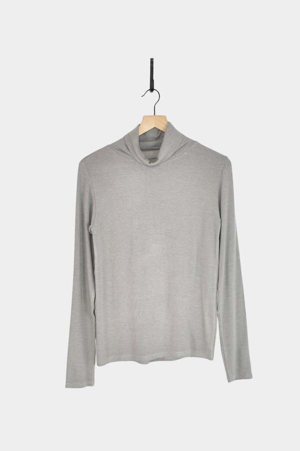 ICHI ANTIQUITES Rib Turtle Neck Sweater - Gray ICHI ANTIQUITES Rib Turtle Neck Sweater - Gray