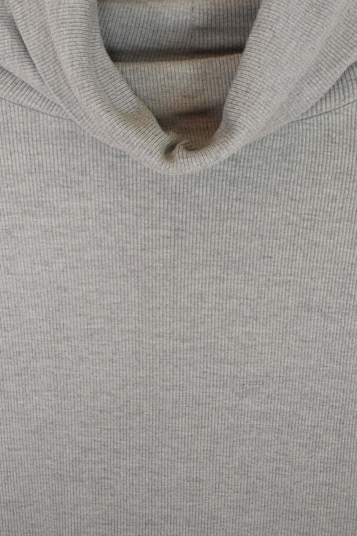 ICHI ANTIQUITES Rib Turtle Neck Sweater - Gray - Image 3 of 4