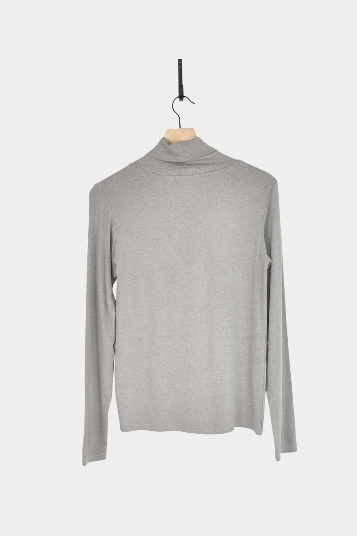 ICHI ANTIQUITES Rib Turtle Neck Sweater - Gray - Image 4 of 4