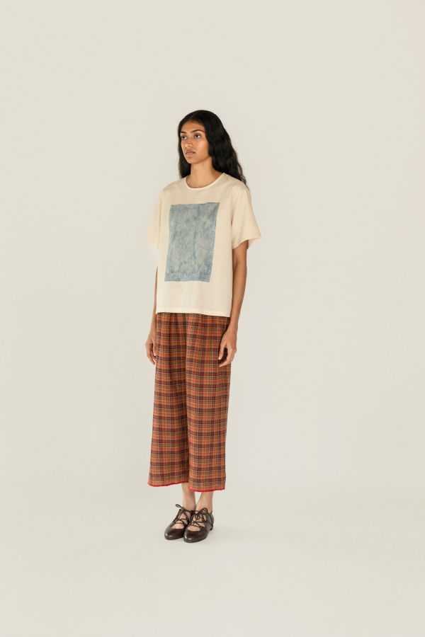 Runaway Bicycle Jamie Pants - Brown/Red Checks