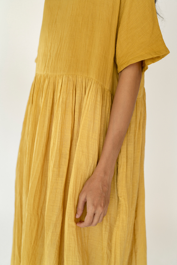 Runaway Bicycle Dora Dress - Mustard