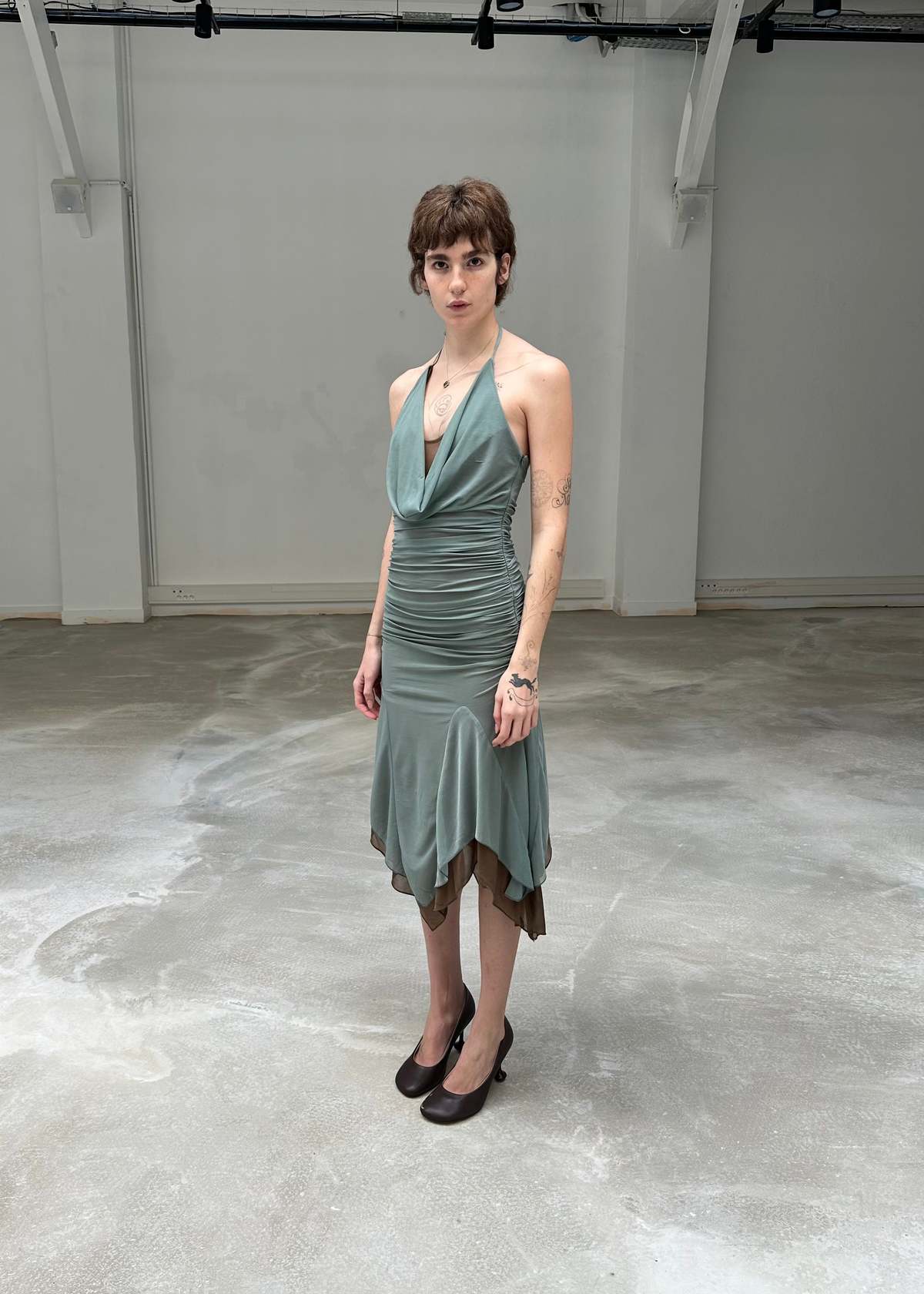 SAEMDI Double-Layered Midi Dress - Image 3 of 5
