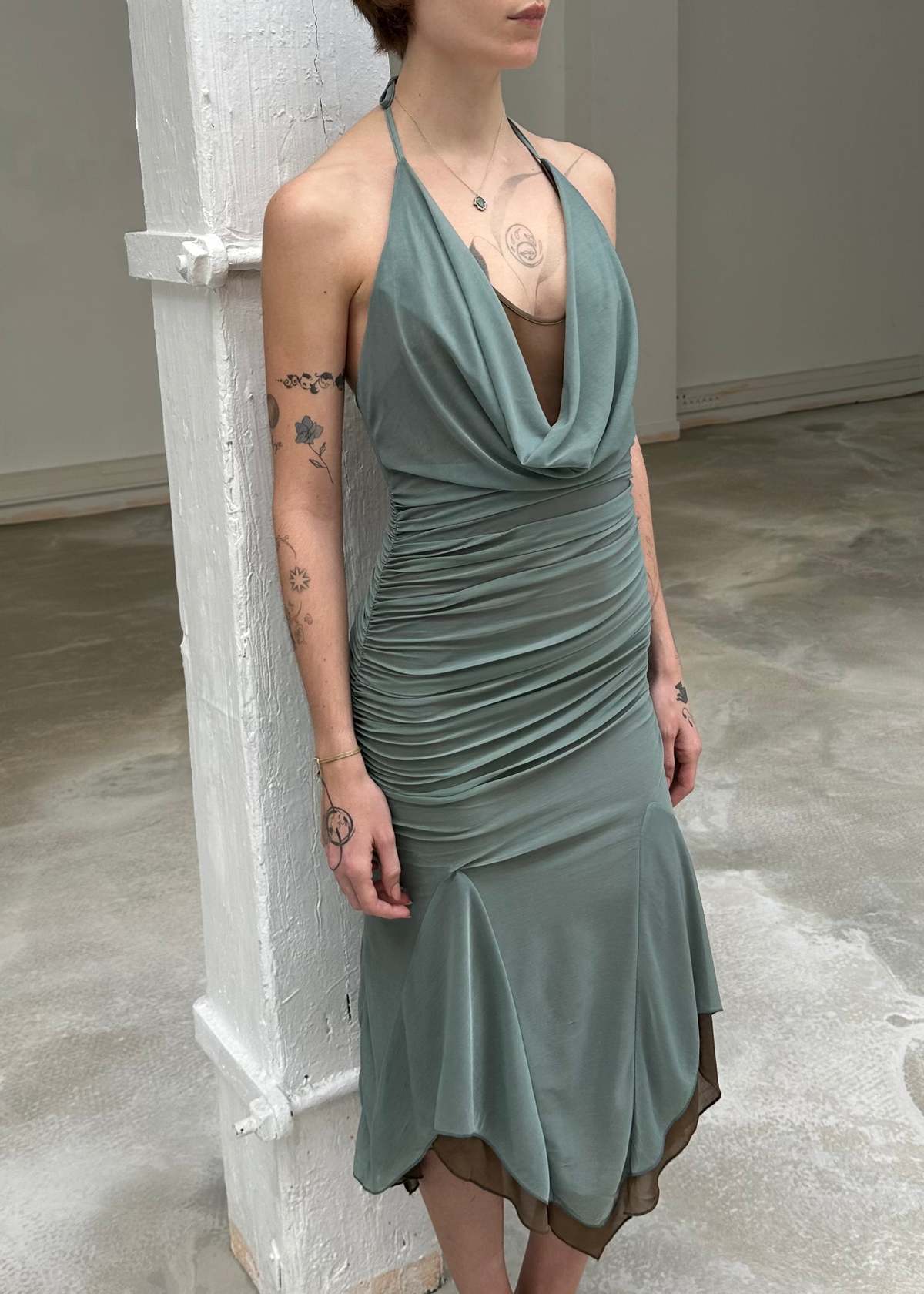 SAEMDI Double-Layered Midi Dress - Image 4 of 5