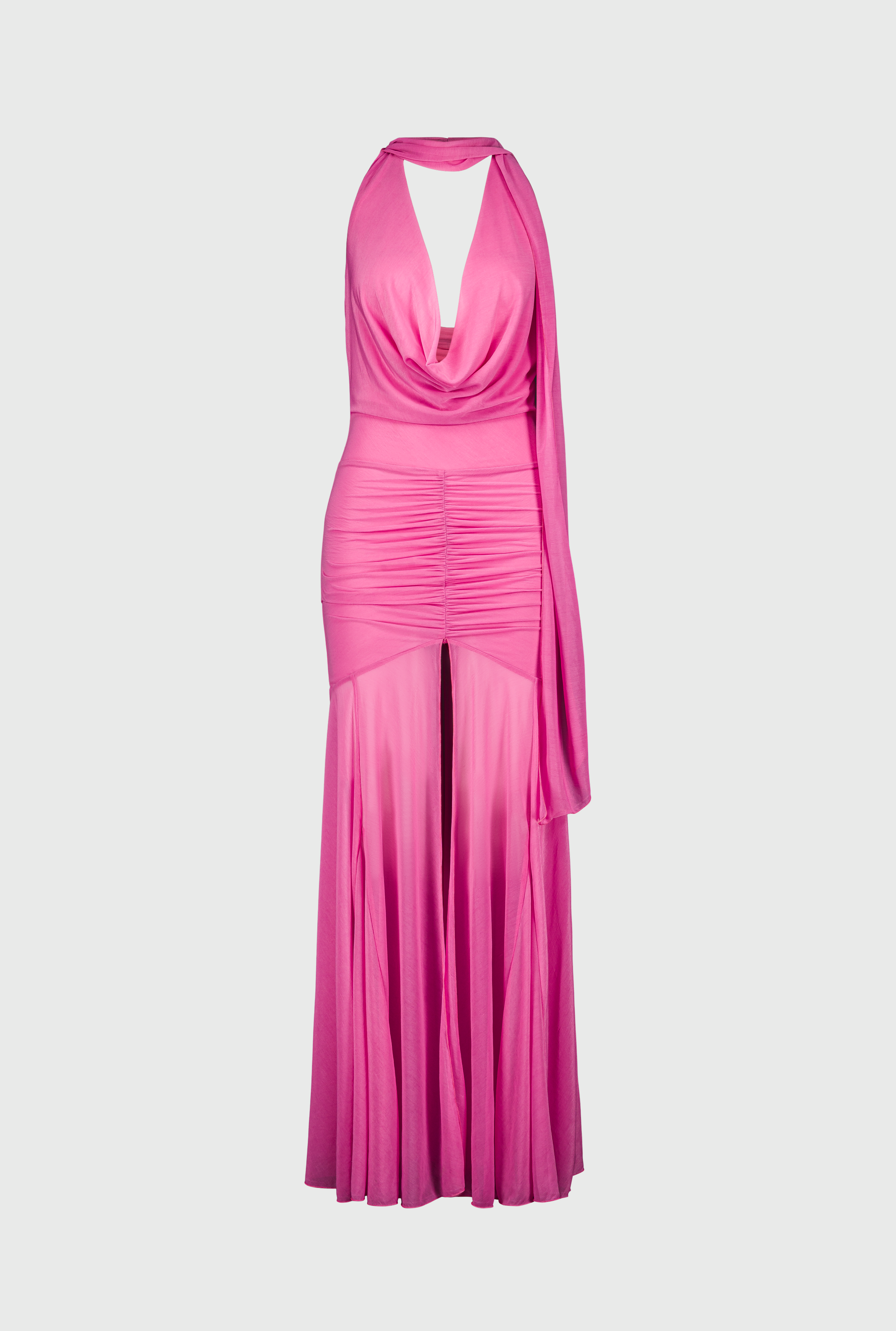 Saemdi Women's Dali Halterneck Dress - Pink - Maxi Dresses