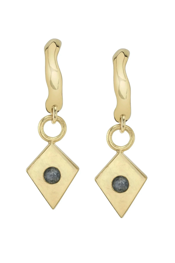 Unda Hoops with Sapphire Charms