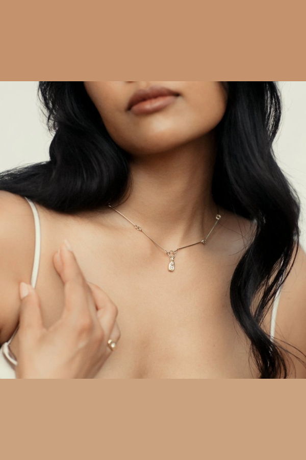 Coquette Tag Necklace