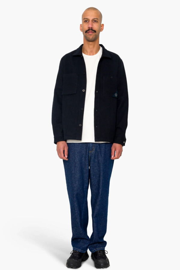 FOLK Anniversary Patch Overshirt - Ash Navy Twill