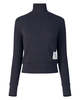Thom Browne Long Sleeve Rib Cuff Turtleneck Top - Blue - Thumbnail 1