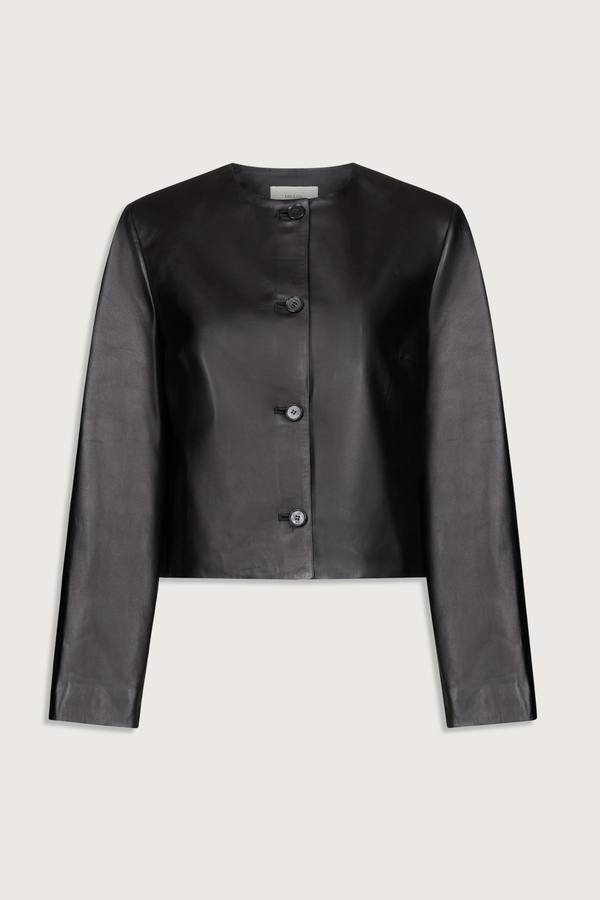 Loulou de Saison Raho Leather Jacket - Black