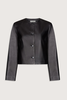 Loulou de Saison Raho Leather Jacket - Black - Thumbnail 1