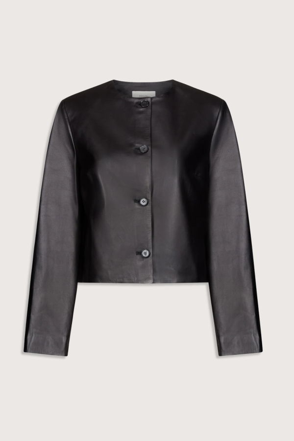 Loulou de Saison Raho Leather Jacket - Black